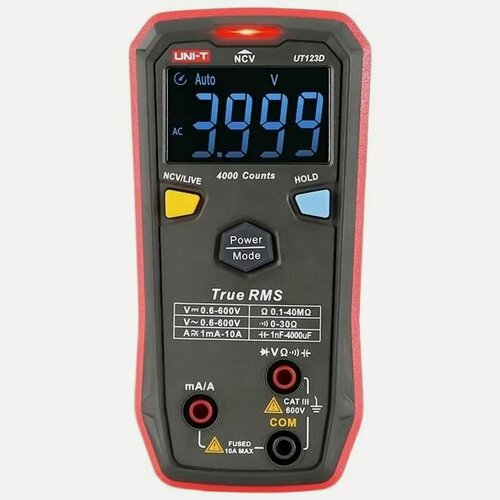 Изображение товара Мультиметр UNI-T UT123D, цифровой, функция NCV, подсветка, фиксация показаний