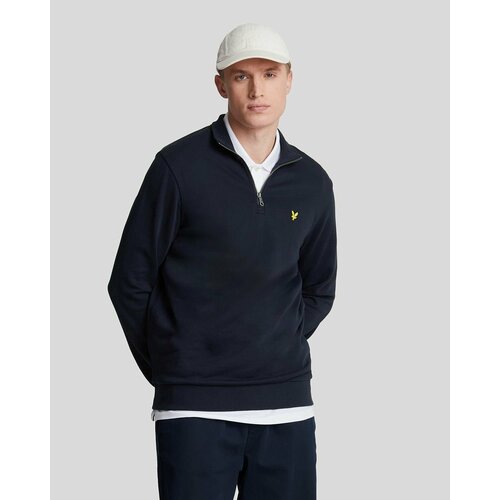 фото Толстовка lyle & scott loopback quarter zip sweat, размер l, , dark navy