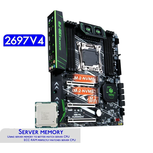 Комплект Xeon E5-2697v4 DDR4 32GB 2x16GB 3200mgz X99 HUANANZHI F8 LGA2011 23584₽