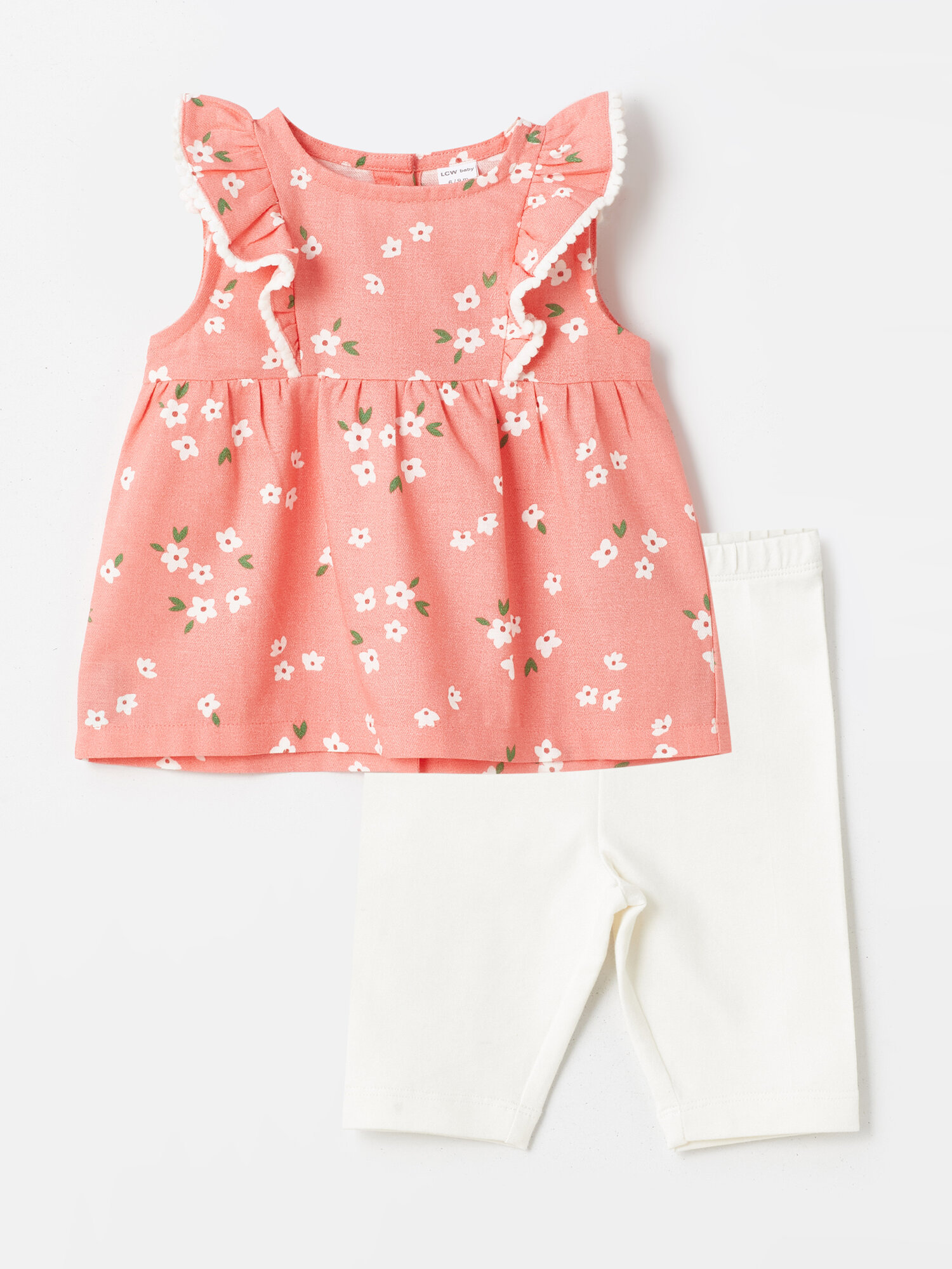 Комплект одежды LC Waikiki размер 3-6 месяцев белый розовый