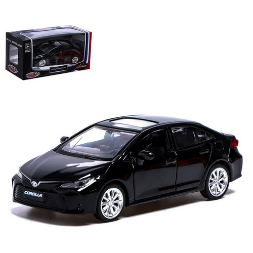 Машина металлическая TOYOTA COROLLA HYBRID, 1:43, инерция, открываются двери, цвет чёрный