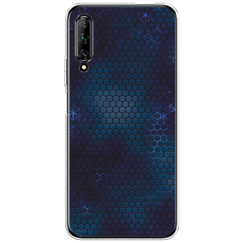 Силиконовый чехол на Huawei Y9s / Хуавей Y9s Фон соты синие силиконовый чехол на huawei y9s хуавей y9s маки и васильки фон прозрачный