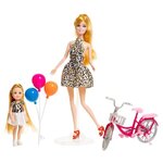 Кукла с дочкой Happy Valley Family Look на велосипеде, 32.5 см, 6534539 - изображение
