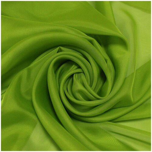 Ткань на отрез Тюль (Вуаль), цвет зеленый