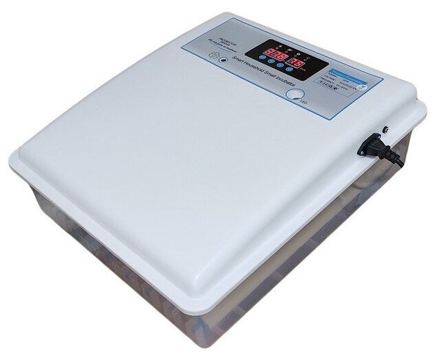 Инкубатор для яиц автоматический цифровой с гигрометром 64 яйца с вентилятором / с измерителем влажности / с овоскопом