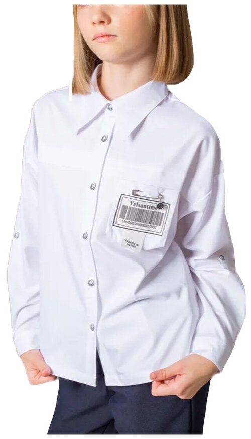 Школьная блуза Deloras, размер 158, белый