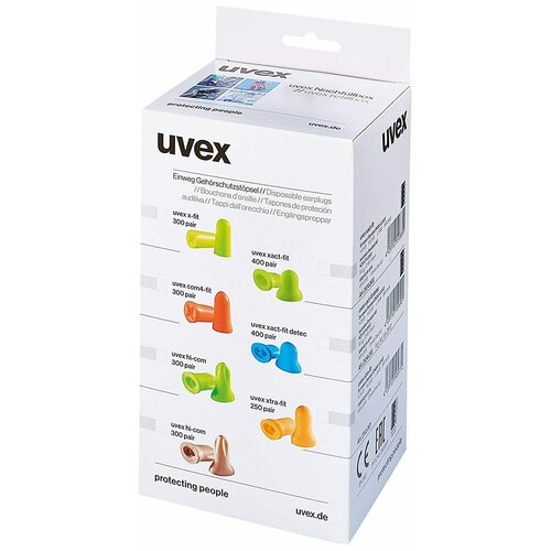 Противошумные вкладыши (беруши) без шнурка UVEX™ Comf4-fit 2112.023 для диспенсера / 300 пар