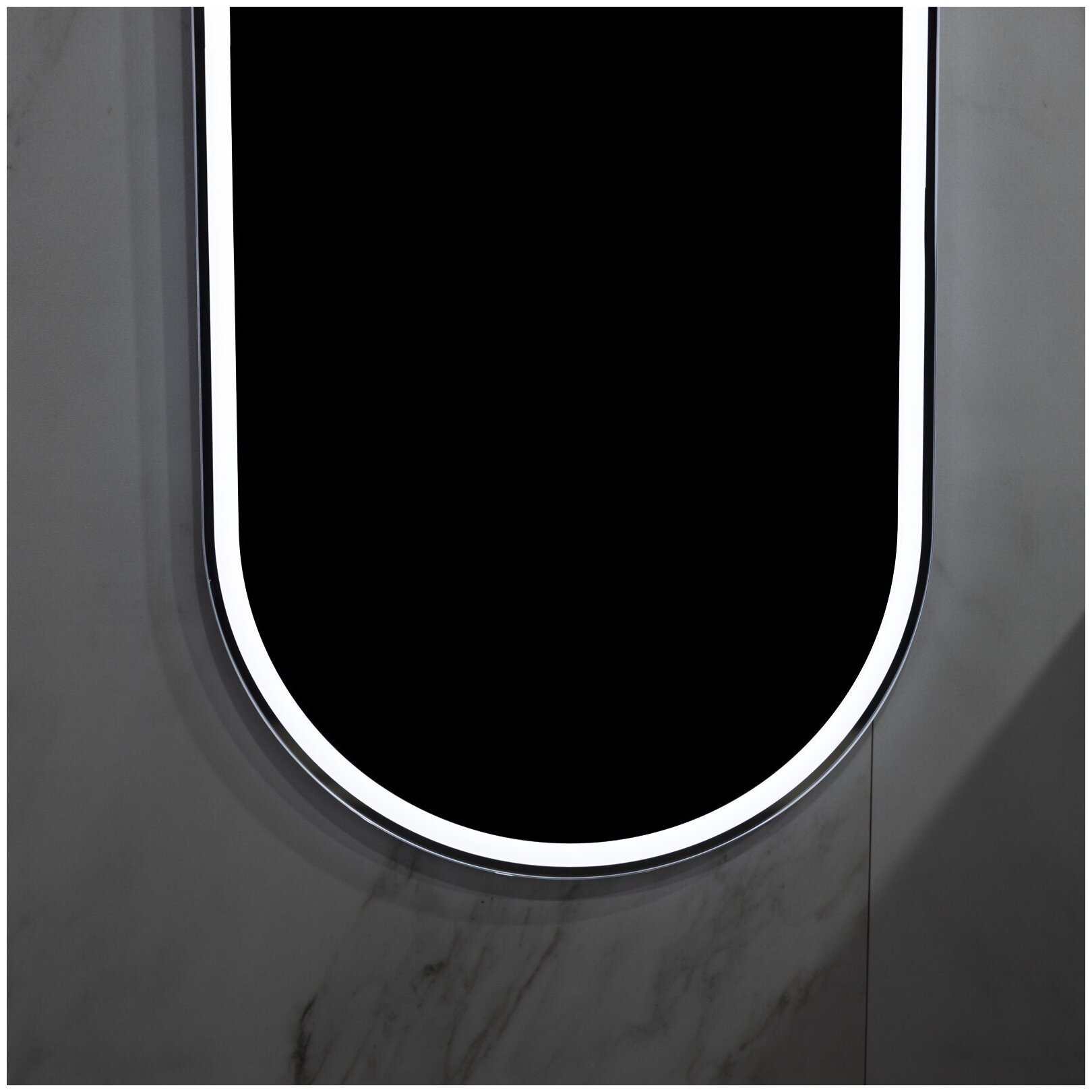 Зеркало La Tezza с LED подсветкой, включатель сенсор с диммером, 45х150 (ШВ) арт. LT-OPZ45150-s-r. Вертикальное - фотография № 6