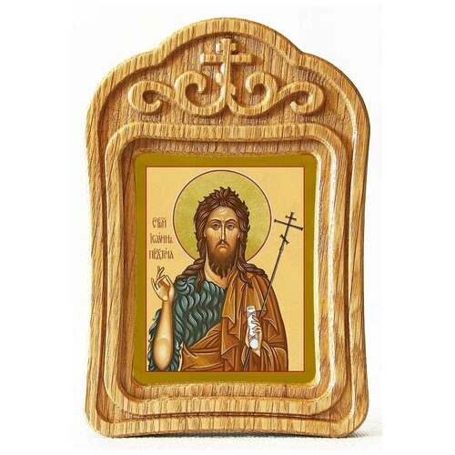 Пророк Предтеча и Креститель Господень Иоанн, икона в резной деревянной рамке
