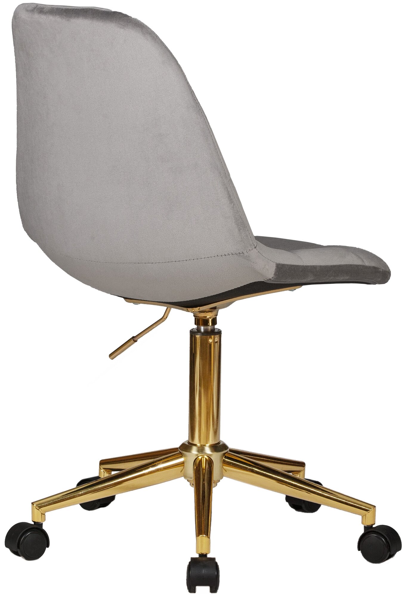 Офисное кресло для персонала DOBRIN MONTY GOLD, LM-9800-Gold, серый велюр (MJ9-75) - фотография № 3