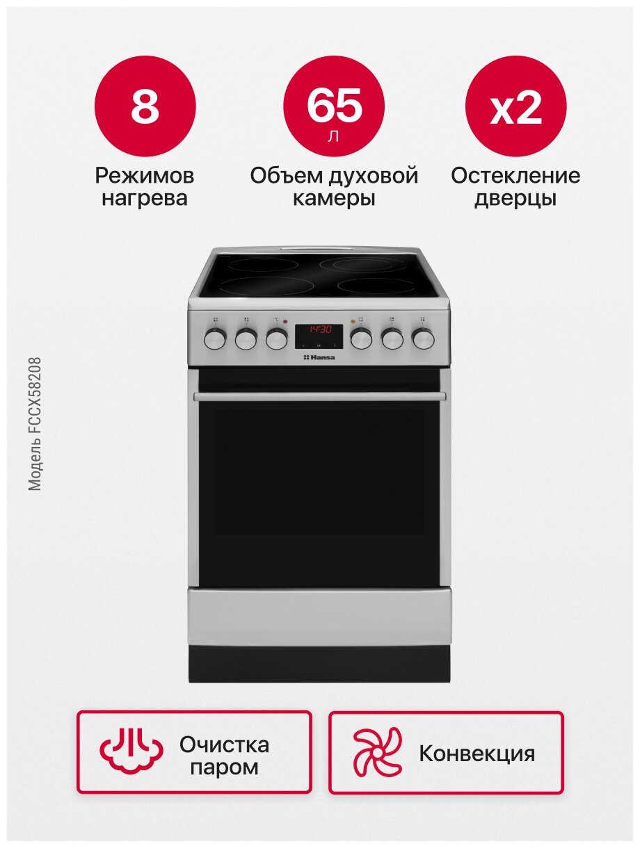 Электрическая плита Hansa FCCX58208 - фотография № 20