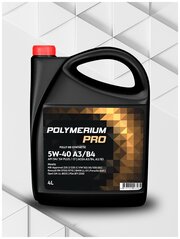 Синтетическое моторное масло Polymerium PRO 5W-40 A3/B4 API SN, 4 л