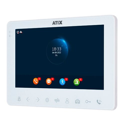 Цветной домофон ATIX AT-I-M711C/T White 7 дюймов, с сенсорными кнопками, со встроенным МСК