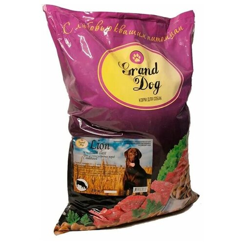 Сухой корм Grand Dog Lion с говядиной для собак крупных и средних пород 10 кг бады тонизирующие и общеукрепляющие ultravit витаминно минеральный комплекс кальций и витамин d3