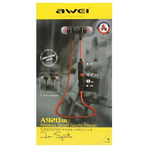 Наушники беспроводные Awei A920BL спорт 86000₽