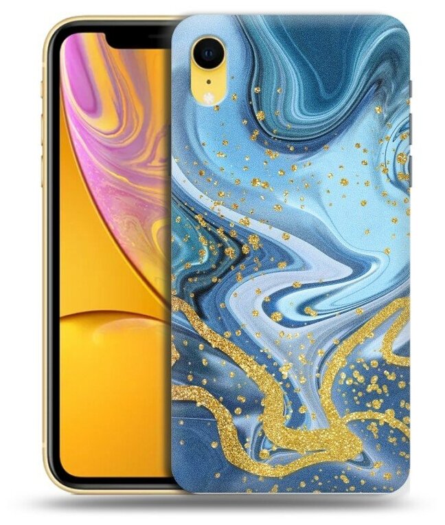 Дизайнерский силиконовый чехол для Айфон XR / Iphone Xr Мрамор