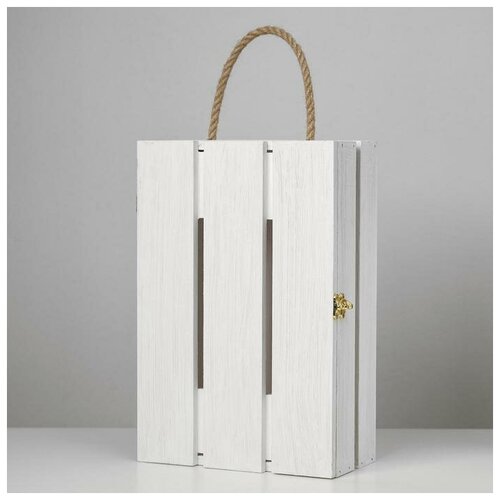 Подарочный ящик 30×20×10 см деревянный с откидной крышкой, с замком, ручка, белый подарочный набор деревянный ящик нежность женский