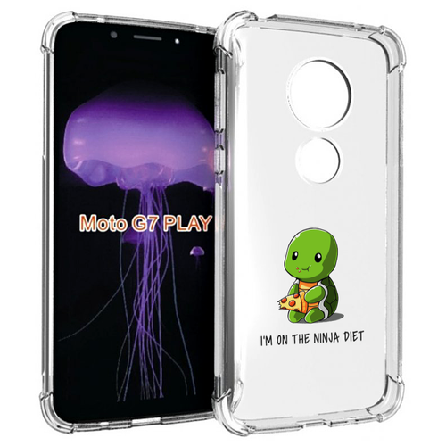 Чехол MyPads Ниндзя-диета для Motorola Moto G7 Play задняя-панель-накладка-бампер