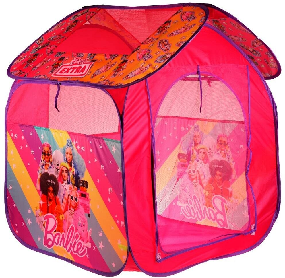 Палатка детская игровая Барби 83х80х105 см в сумке Играем Вместе GFA-BRBXTR-R