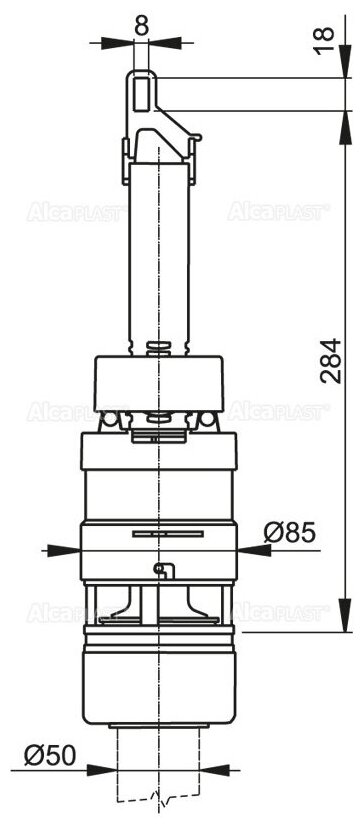 Сливной механизм AlcaPlast A07 - фотография № 2