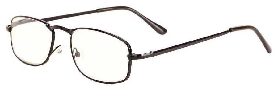 Готовые очки для чтения черные с диоптриями +2.50 футляр