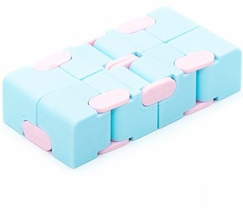 Головоломка Кубик Infinity Fidget Cube / Бесконечный антистресс куб / голубой