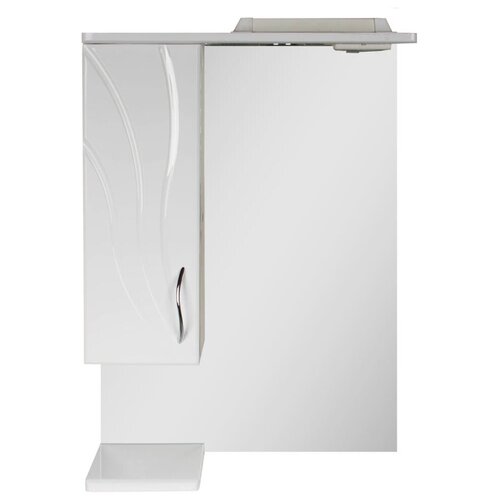 Зеркало-шкаф Bestex, 50х18х72 см, Волна 50, с подсветкой, навесной, левый, белый