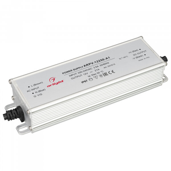 Arlight Блок питания ARPV-12250-A1 (12V, 21A, 252W) (IP67 Металл, 3 года)