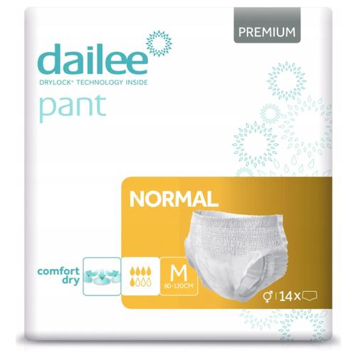 Трусы впитывающие DAILEE Pant Premium Normal, M, 5 капель, 80-120 см, 1 уп. по 14 шт.