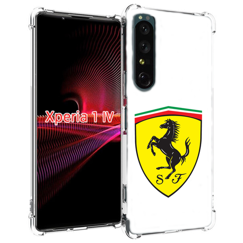 Чехол MyPads Ferrari-3 мужской для Sony Xperia 1 IV задняя-панель-накладка-бампер