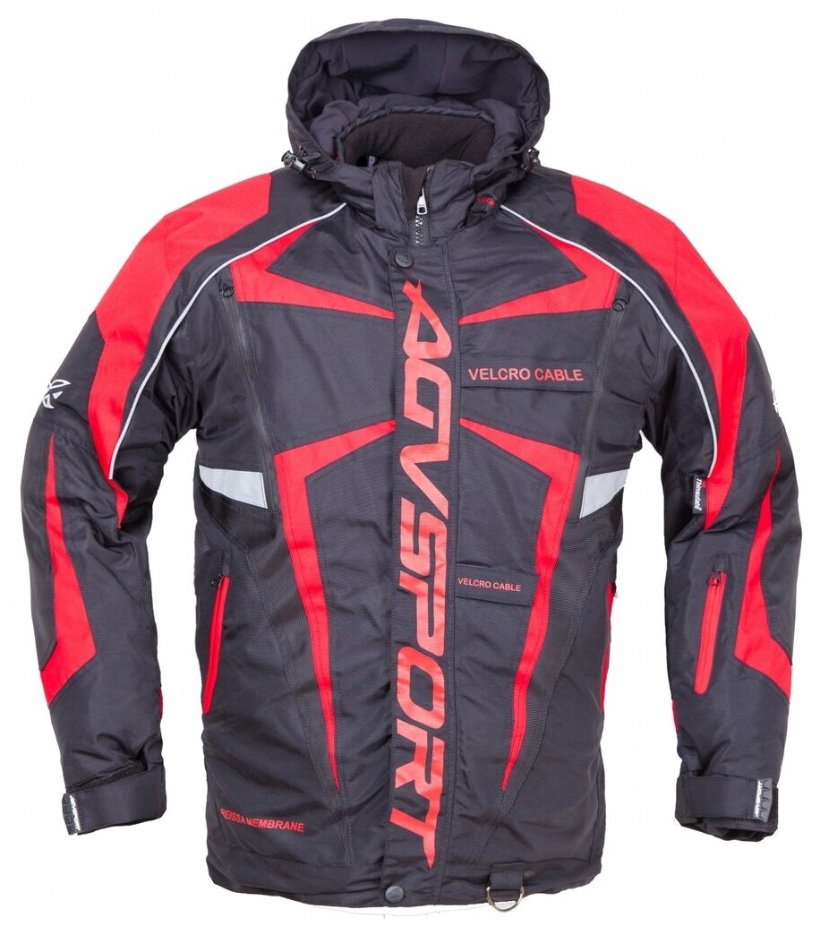 Куртка снегоходная AGVSPORT Arctic II, мужской(ие), черный/красный, размер XL