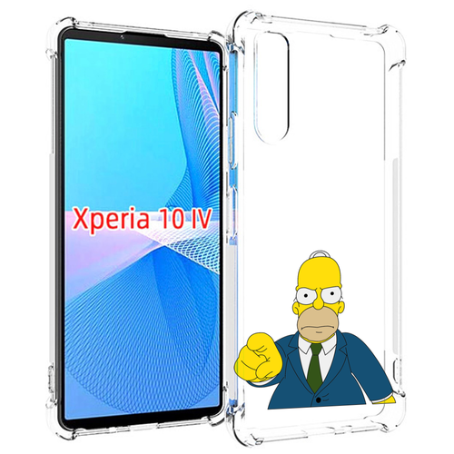 Чехол MyPads гомер-злой для Sony Xperia 10 IV (10-4) задняя-панель-накладка-бампер