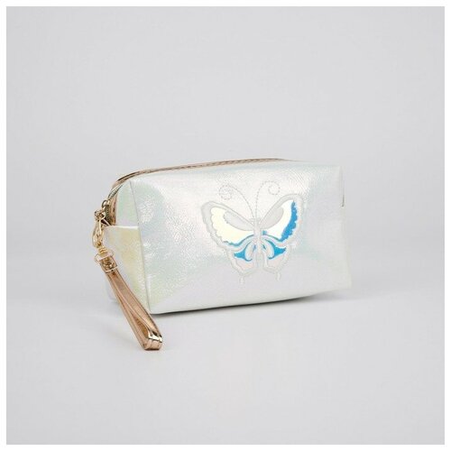 фото Косметичка на молнии, с ручкой, цвет белый gorodok