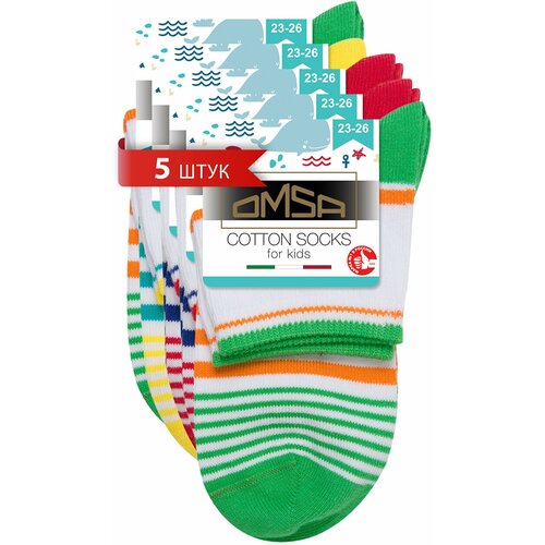 фото Носки omsa 5 пар, размер 31/34, мультиколор