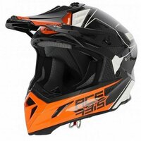 Кроссовый шлем ACERBIS Steel Carbon, White/Orange S