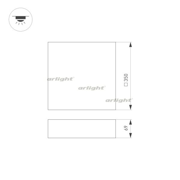 Светильник SP-QUADRO-S350x350-30W Warm3000 (WH, 120 deg, 230V) (Arlight, IP40 Металл, 3 года) - фотография № 14