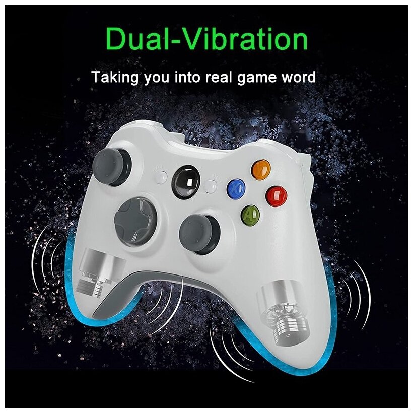 Геймпадджойстик беспроводной для консолиприставки Xbox 360компьютера PC ресиверприемник