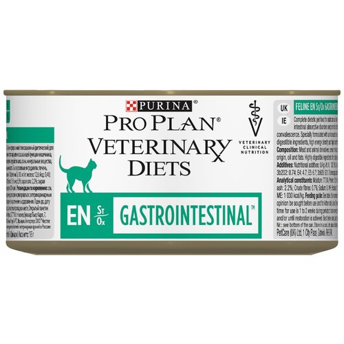 Влажный корм для кошек диетический PRO PLAN VETERINARY DIETS EN ST/OX Gastrointestinal при расстройствах пищеварения, паштет, 195 г х 10 шт