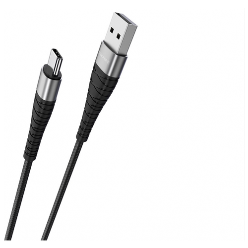 Кабель BOROFONE BX32 Munificent, USB - USB Type-C, 1м, черный кабель borofone bx32 munificent usb type c черный 1 м