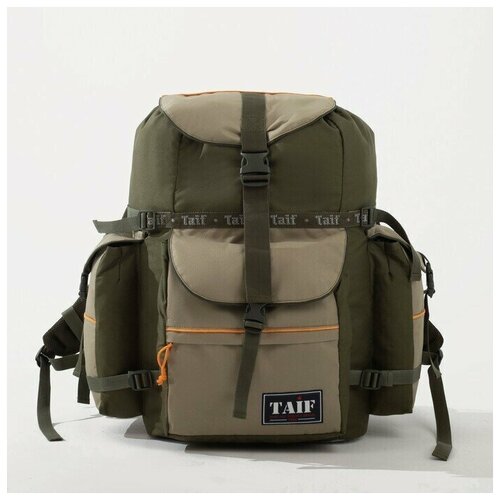 фото Рюкзак туристический на затяжке, 65 л, 3 наружных кармана, цвет хаки taif