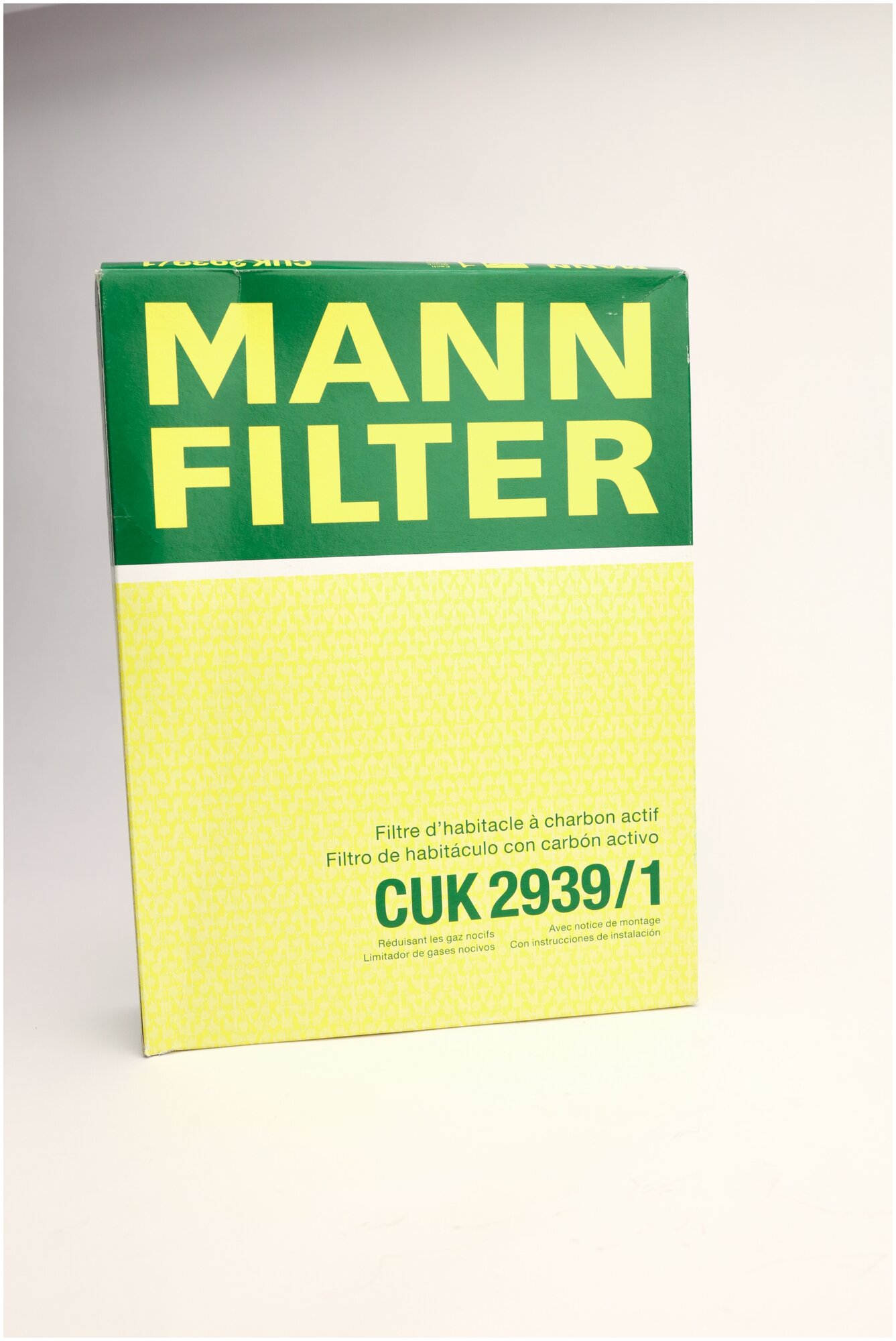 Салонный фильтр угольный MANN FILTER CUK 2939/1