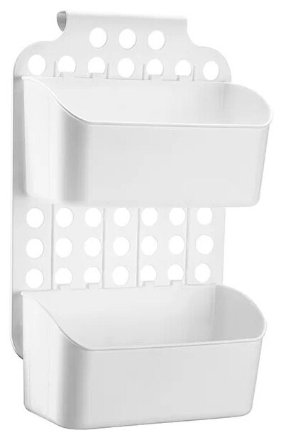 Универсальный подвесной контейнер с регулируемыми ячейками, DD Style , 28х17,5х45 см, белый - фотография № 1