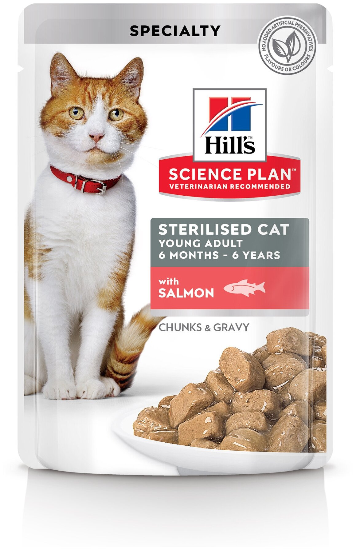 Hill's Science Plan Sterilised Cat влажный корм для кошек и котят от 6 месяцев, с лососем, 85г - фото №11