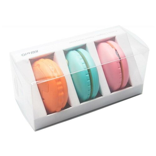 Настольный набор Kw-Trio 6351 Macaron 3 предмета пластик ассорти точилка kw trio 314a пластик ассорти