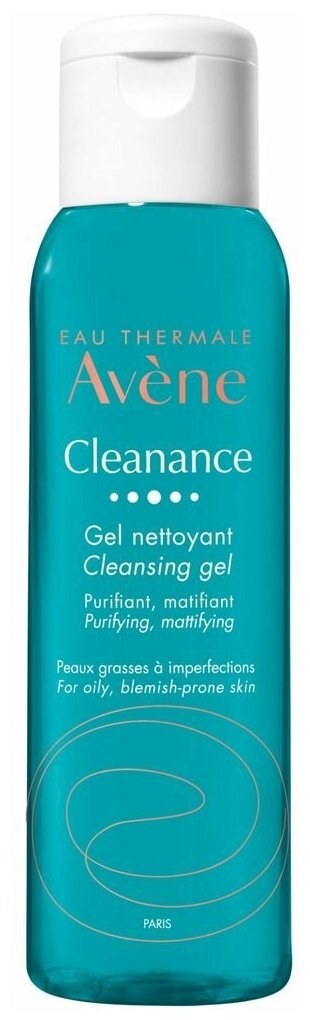 Avene/Авен, Cleanance Очищающий, матирующий гель для умывания жирной, комбинированной и чувствительной кожи лица, 100 мл