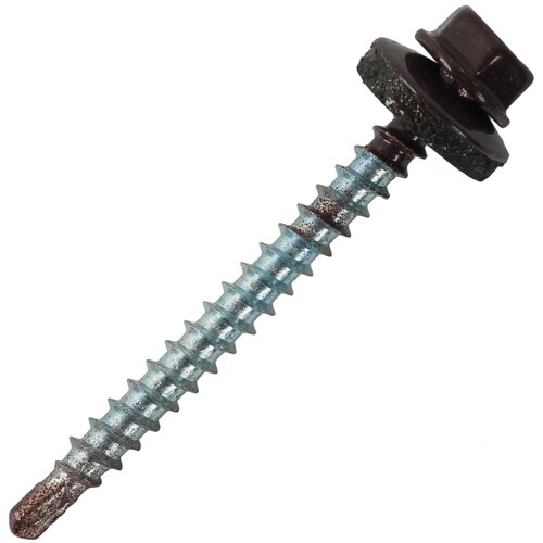 Кровельные саморезы STANDERS RAL8017 сверлоконечные коричневые 4.8x51, 60 шт.