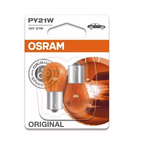 фото Лампа галогенная osram py21w original line 2шт, 12v