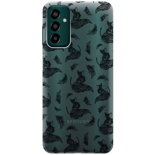 Силиконовый чехол с принтом Foxes and feathers для Samsung Galaxy M13 / Самсунг М13 силиконовый чехол с принтом foxes and feathers для samsung galaxy s22 самсунг с22