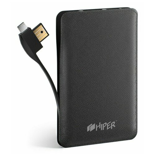 ЗУ Hiper SPS6500 Li-Pol 6500mAh 21А черный 2xUSB встроенный шнур USBmicroUSB 79500₽