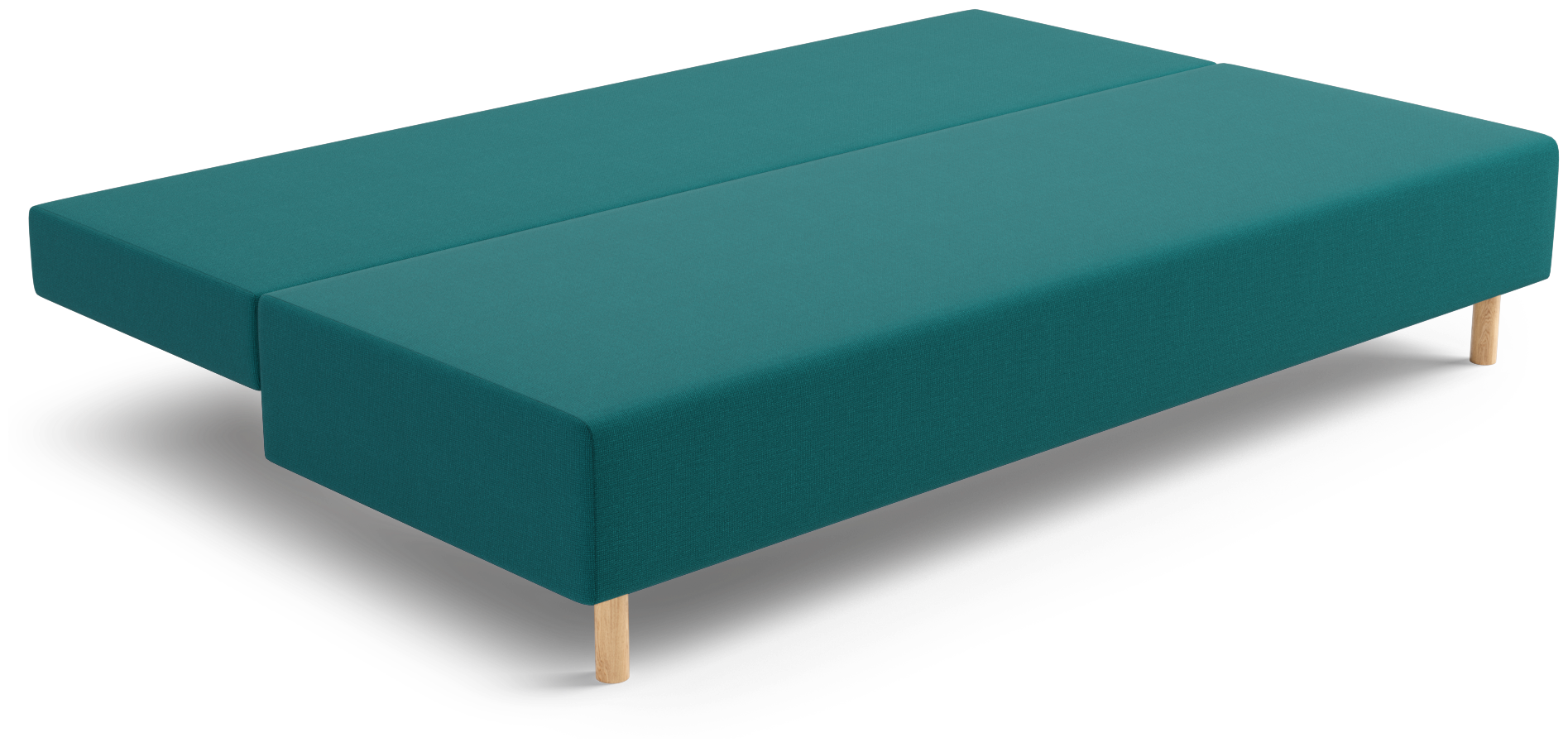Диван-кровать прямой, раскладной Salotti Эмми, рогожка, ткань totebo dark turquoise, 200х86х84 см - фотография № 3